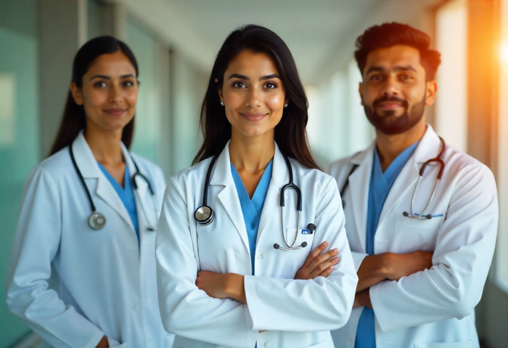 young Indian doctors